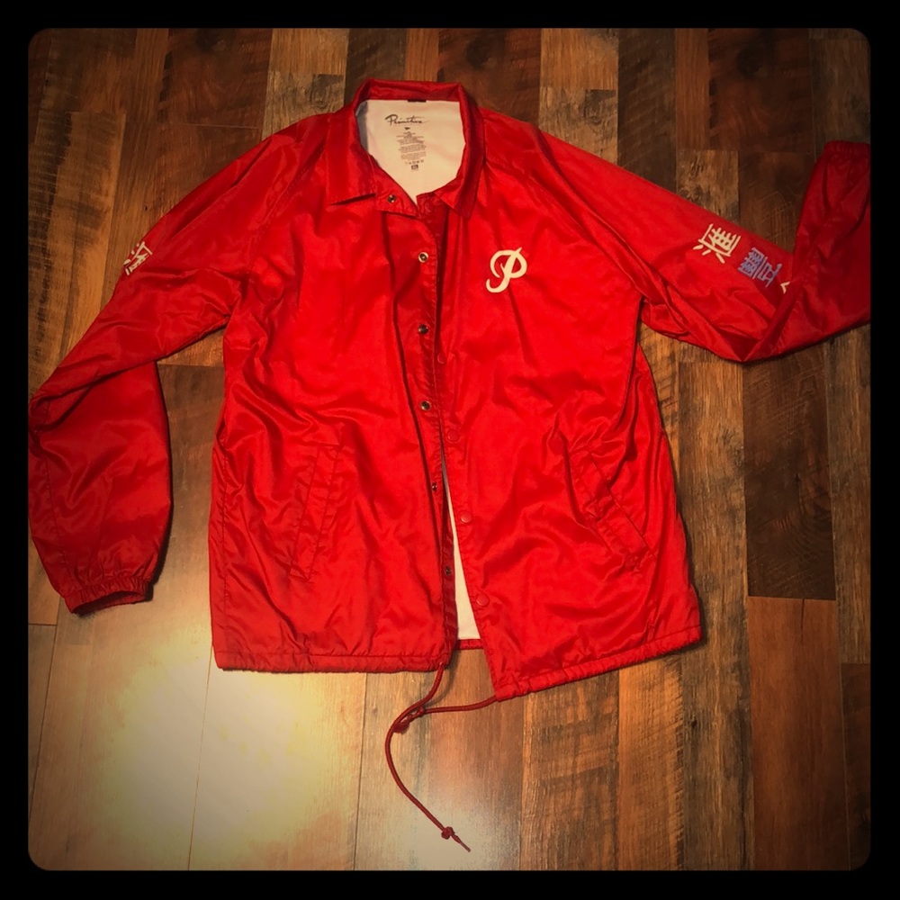 Primitive windbreaker ;collab with hot sauce